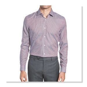 NEW! BOSS x Nordstrom 'Isaac' Slim Fit Check Dress Shirt - size 15.5